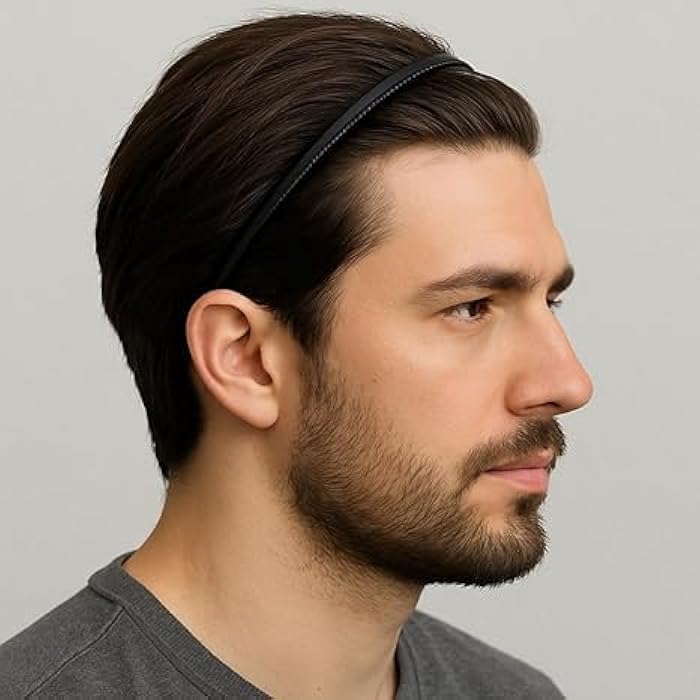 VETELLY- Long Hair Bow, Black, 1 Piece, Elastic Hair Accessory for Boys - Image 4